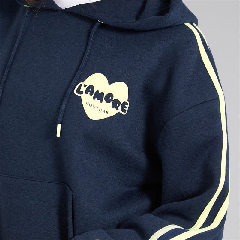 L'amore Couture Womens Villano Hoodie Navy