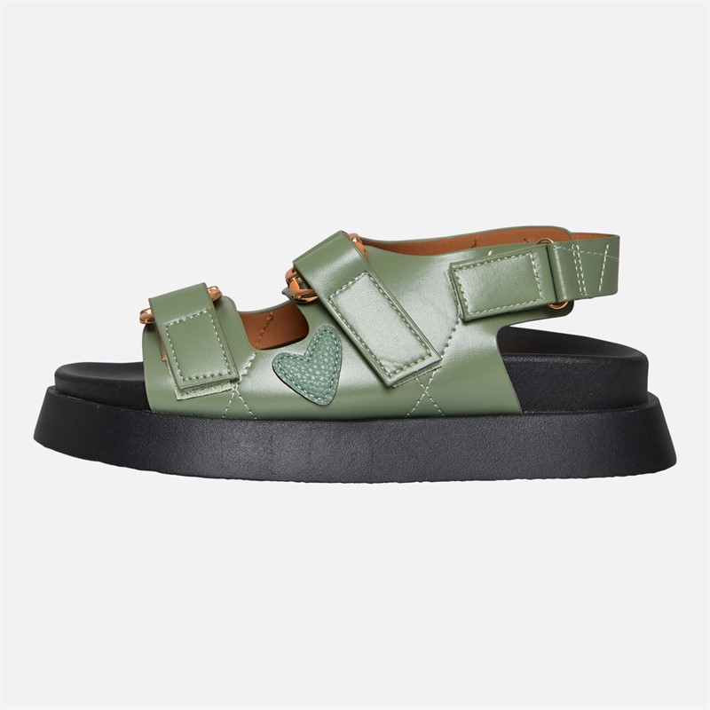 L'amore Couture Womens Alara Sandals Green