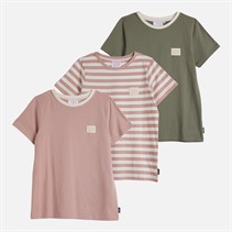 L'amore Couture Womens Alexa Three Pack T-Shirts Nude/Stripe/Khaki