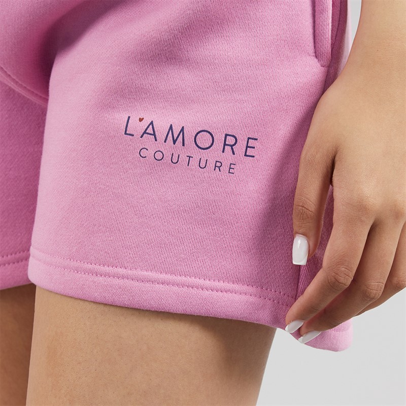 L'amore Couture Womens Lobos Jersey Shorts Pink