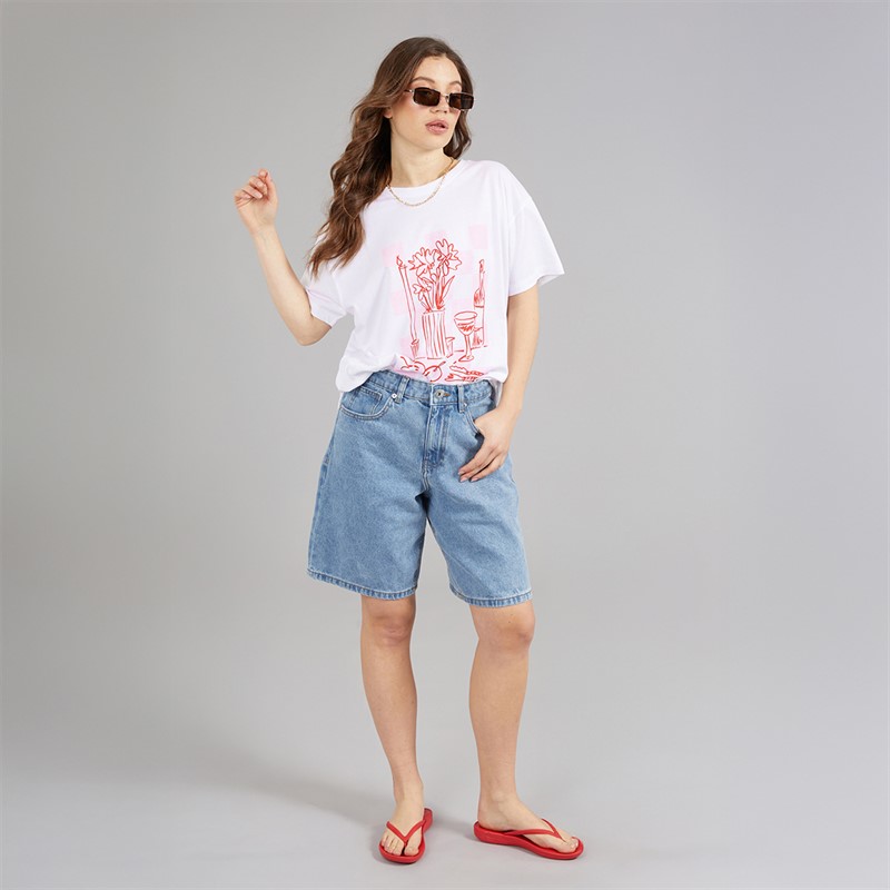 L'amore Couture Womens Tronchetto Print T-Shirt White