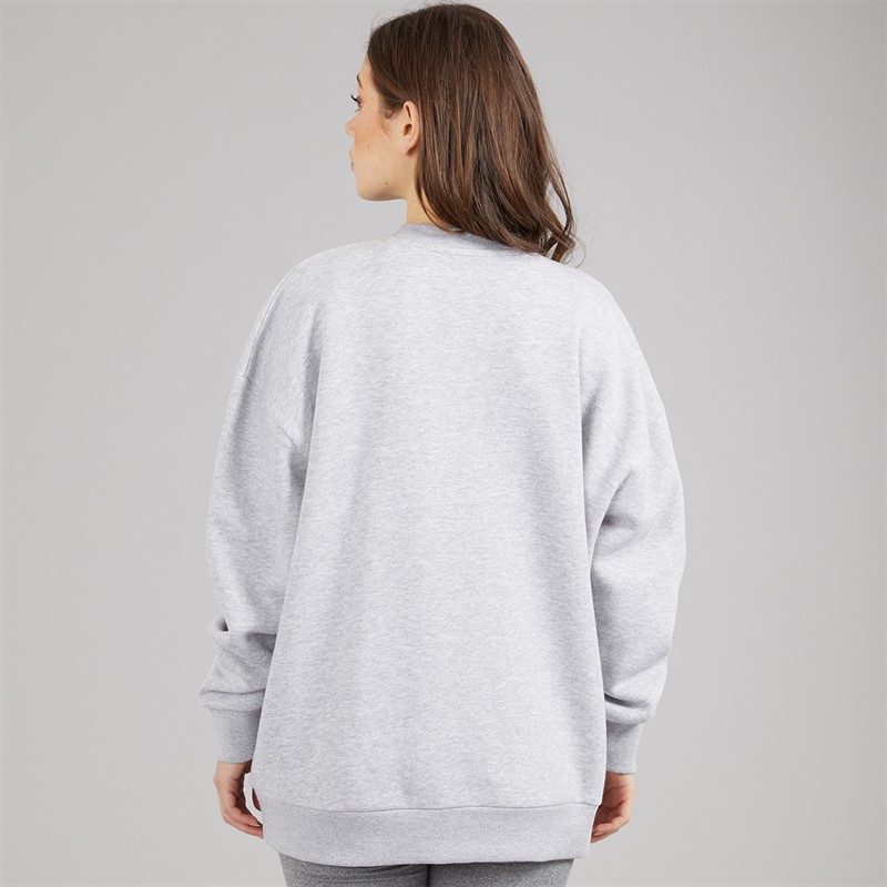 L'amore Couture Womens Sola Print Sweatshirt Grey Marl