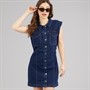 L'amore Couture Womens Mazarron Denim Dress Blue