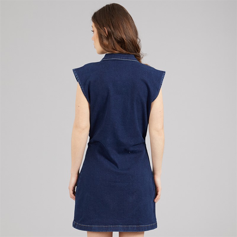 L'amore Couture Womens Mazarron Denim Dress Blue