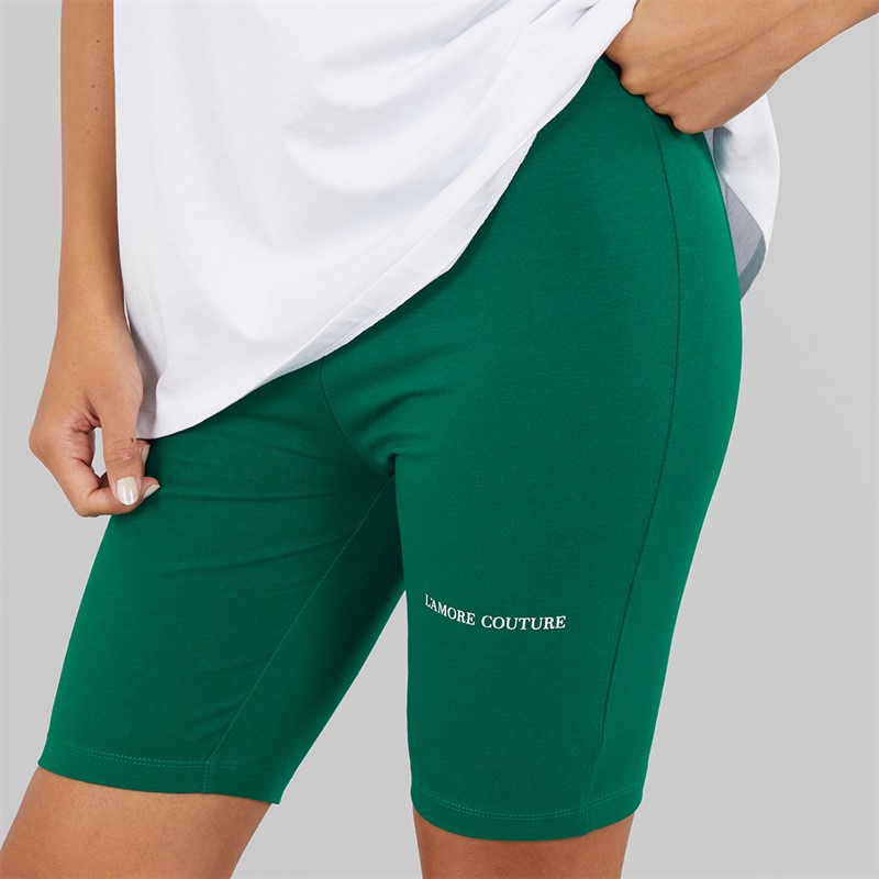 L'amore Couture Womens Cabritas Cycling Shorts Green