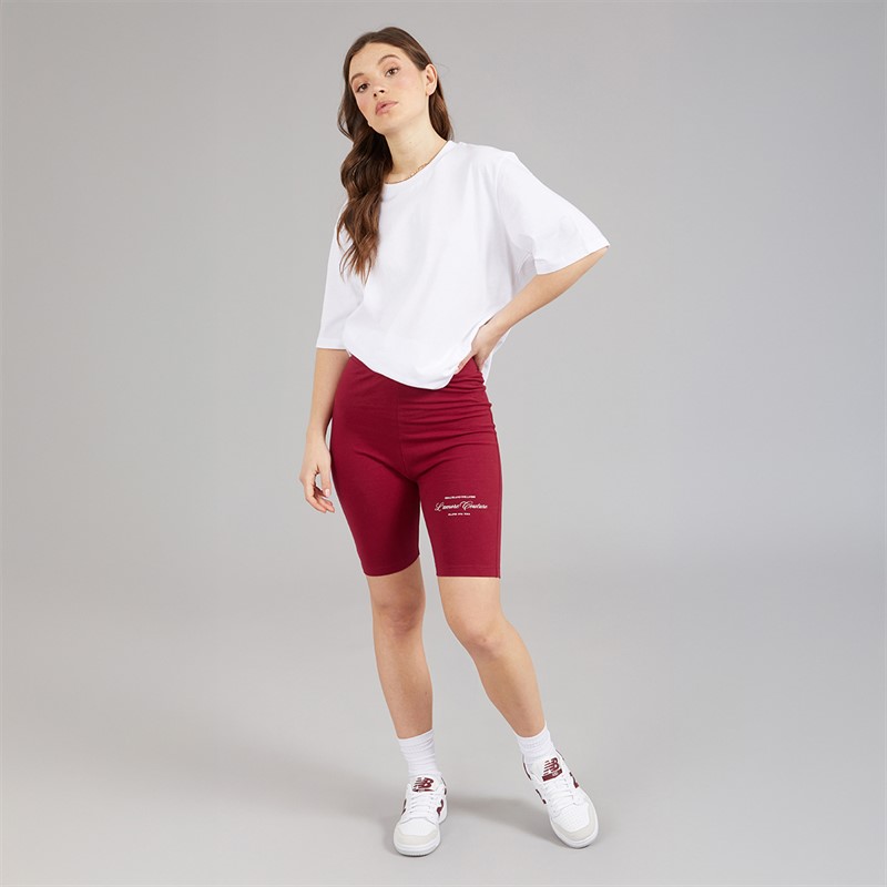 L'amore Couture Womens Saba Cycling Shorts Burgundy