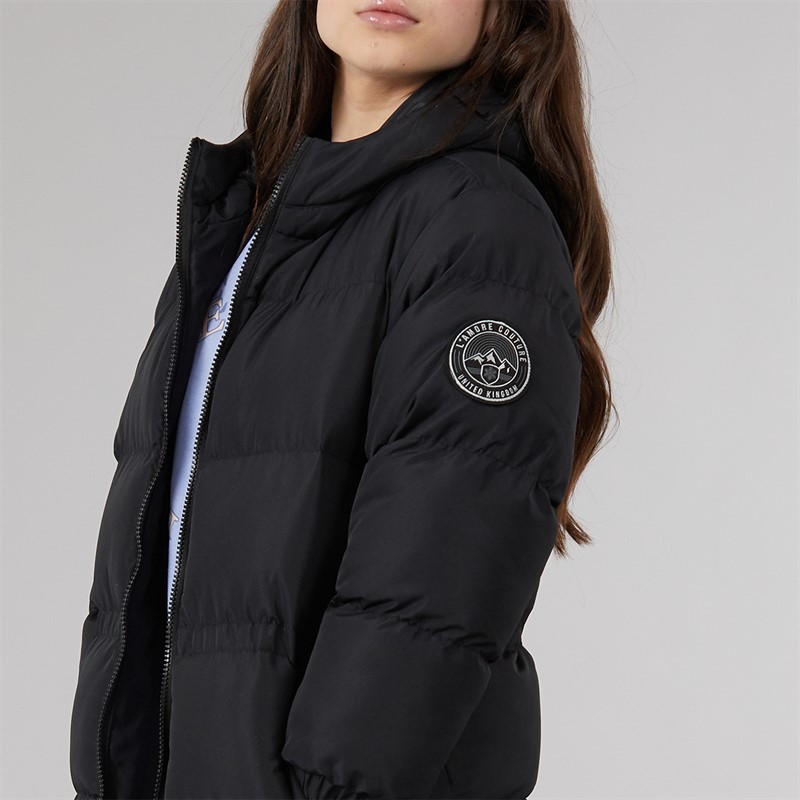 L'amore Couture Girls Lola Short Puffer Black