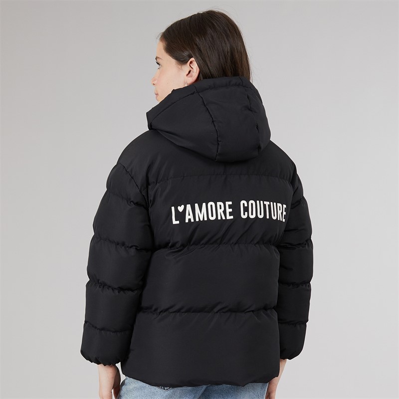 L'amore Couture Girls Rhode Island Short Puffer Black