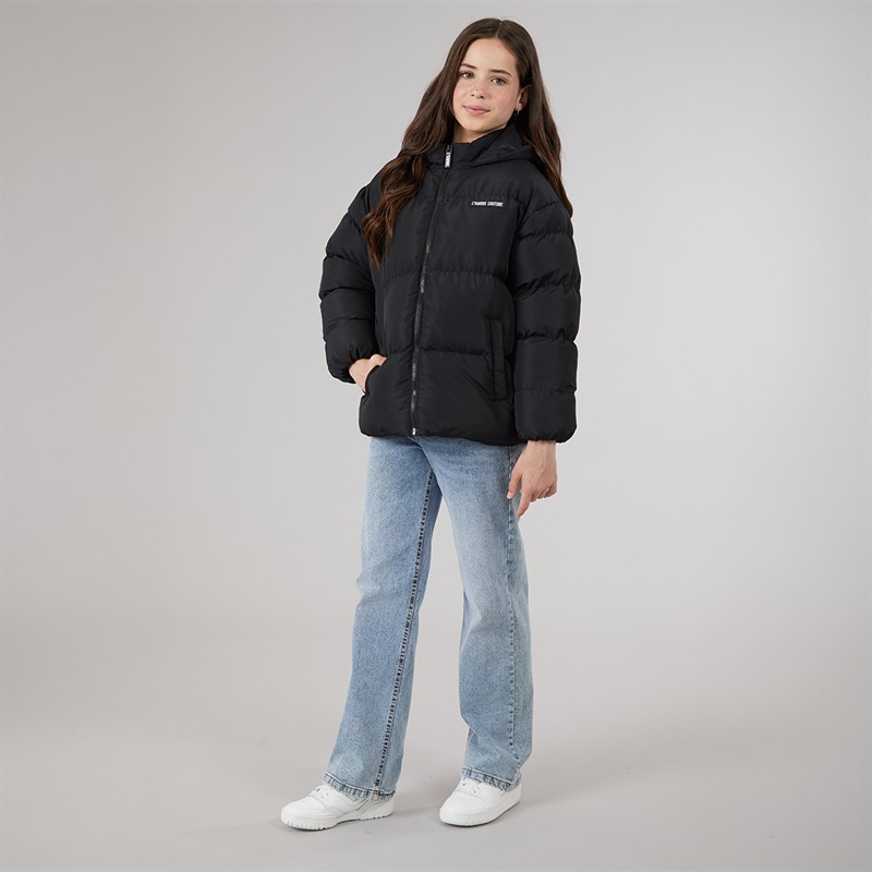 L'amore Couture Girls Rhode Island Short Puffer Black