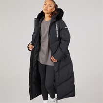 L'amore Couture Womens Madison Long Puffer Coat Black
