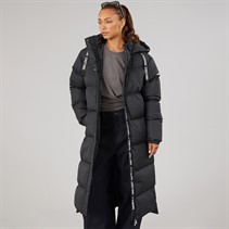 L'amore Couture Womens Bloomingdale Long Puffer Coat Black