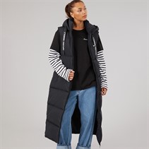 L'amore Couture Womens Brandy Long Gilet Black