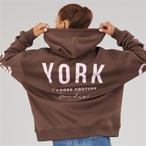L'amore Couture Womens Palma Hoodie Brown