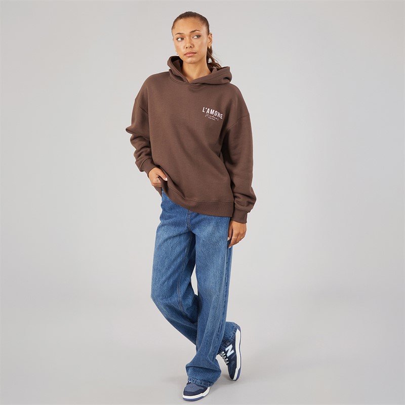 L'amore Couture Womens Palma Hoodie Brown