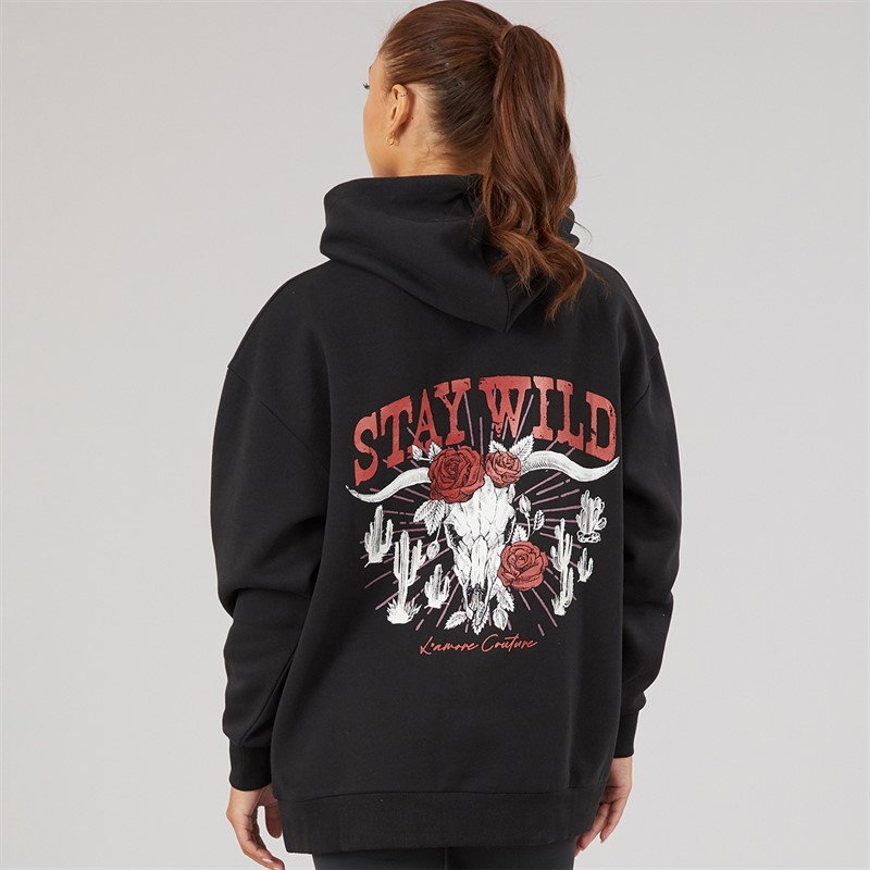 L'amore Couture Womens Soraya Hoodie Black