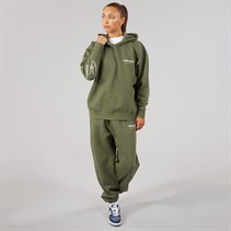 L'amore Couture Womens Good Vibes Only Hoodie And Joggers Tracksuit Khaki