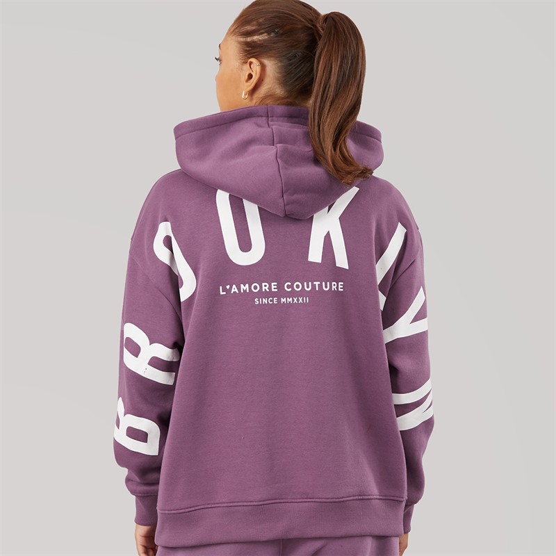 L'amore Couture Womens Nerida Hoodie Grape