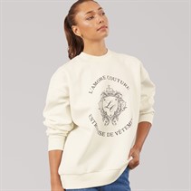 L'amore Couture Womens Genevra Sweatshirt Cream