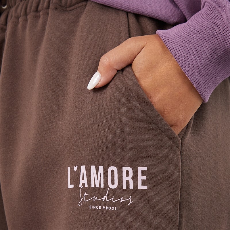L'amore Couture Womens Alboran Joggers Brown