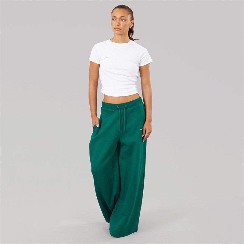 L'amore Couture Womens Orielle Wide Leg Joggers Green