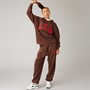 L'amore Couture Womens LC Athletic Hoodie And Joggers Tracksuit Brown