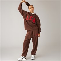 L'amore Couture Womens LC Athletic Hoodie And Joggers Tracksuit Brown