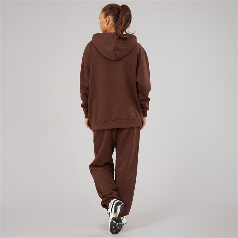 L'amore Couture Womens LC Athletic Hoodie And Joggers Tracksuit Brown