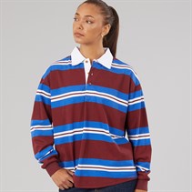 L'amore Couture Womens Palomas Rugby Shirt Burgundy