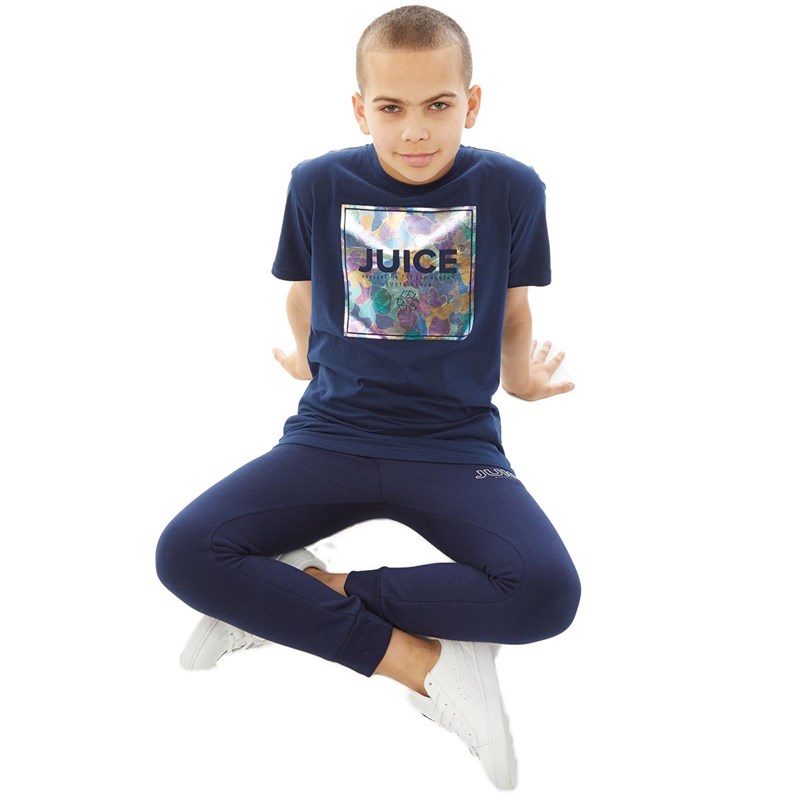 JUICE Jongens Milo T-shirts Donkerblauw