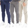 JUICE Mens Mellcore Three Pack Joggers Navy/Charcoal Marl/Stone