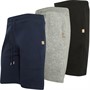 JUICE Mens Three Pack Shorts Black/Grey Marl/Navy