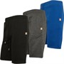 JUICE Mens Three Pack Shorts Black/Royal Blue/Charcoal Marl
