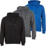 JUICE Mens Venmark Three Pack Snood Hoodies Black/Charcoal Marl/Blue
