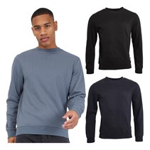 JUICE Mens Cranwood Three Pack Crew Neck Sweatshirts Black/Dark Grey/Navy