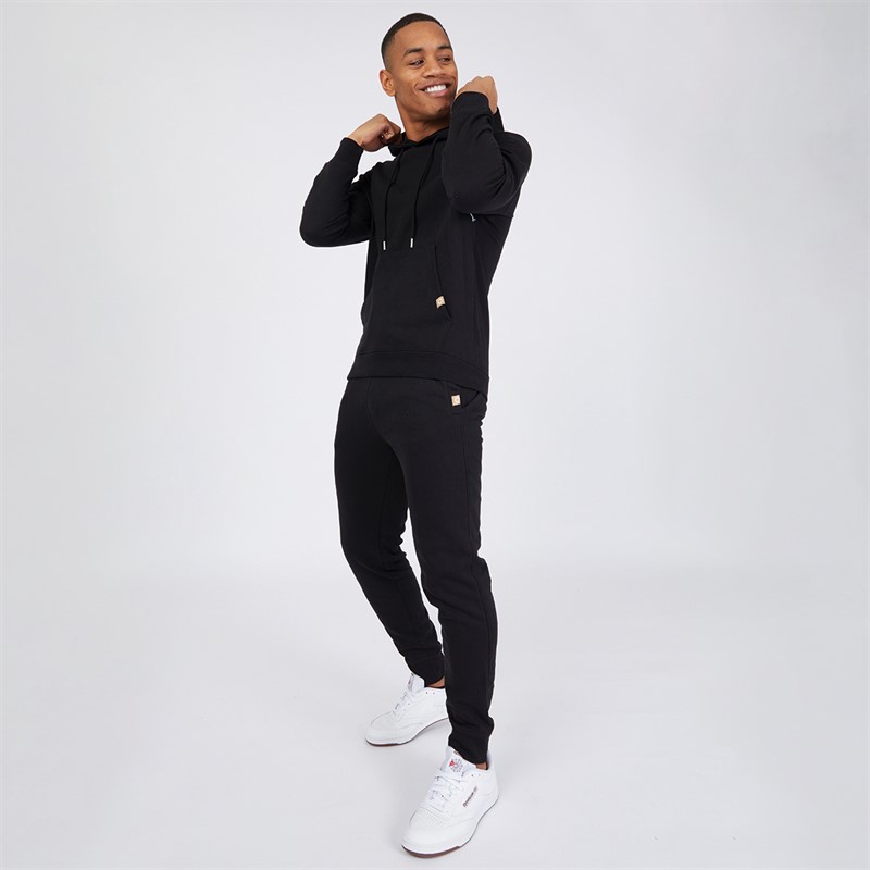 JUICE Mens Grevcore Hoodie And Joggers Set Black