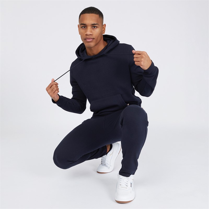 JUICE Mens Grevcore Hoodie And Joggers Set Navy