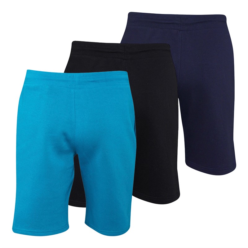 JUICE Mens Wayfords Three Pack Shorts Black/Teal/Navy