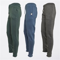 JUICE Mens Mellcore Three Pack Joggers Charcoal Marl/Blue/Jungle Green