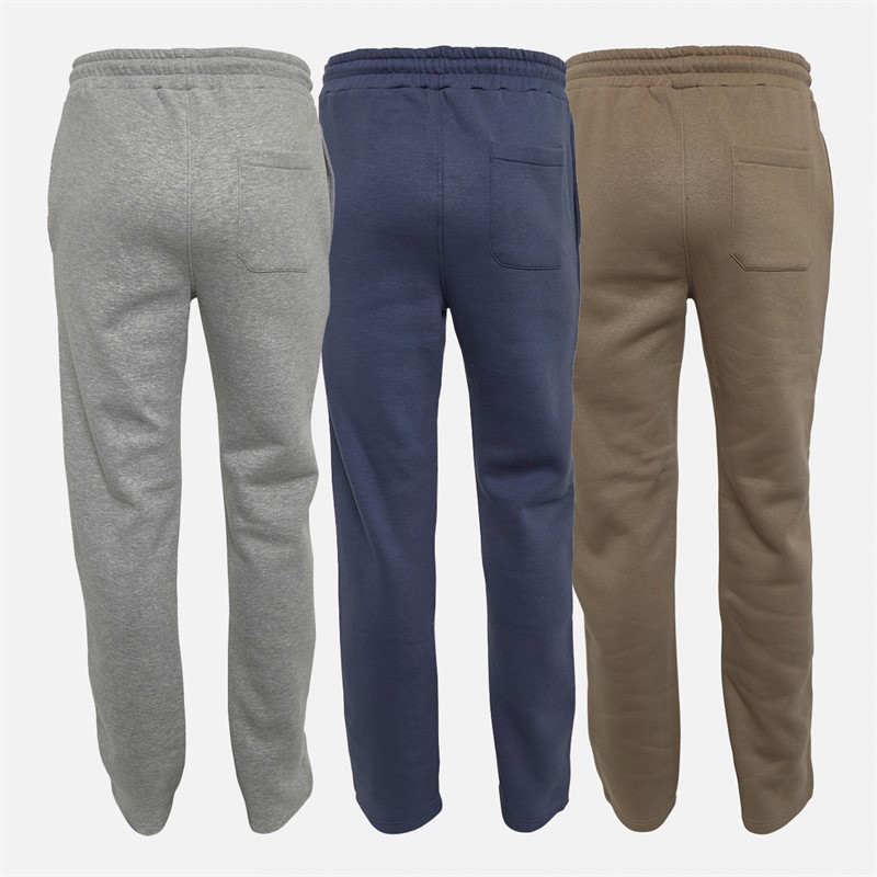 JUICE Mens Conti Three Pack Joggers Vintage Indigo /Grey Marl/Stone