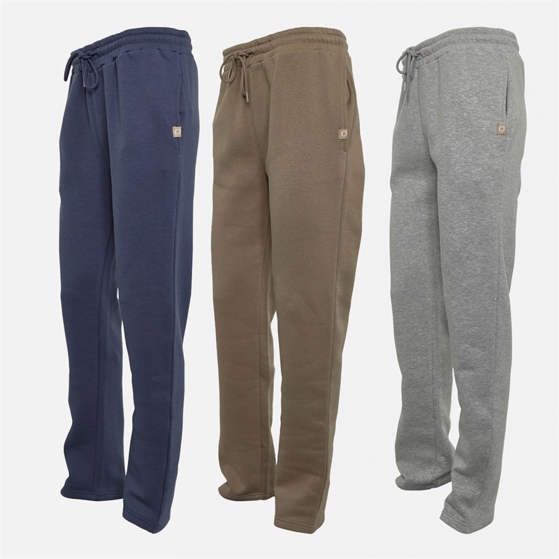 JUICE Mens Conti Three Pack Joggers Vintage Indigo /Grey Marl/Stone