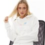 Couture Club Womens Ctre Logo Cropped Hoodie White