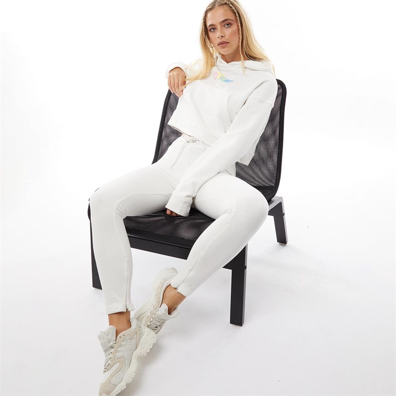 Couture Club Womens Ctre Logo Slim Joggers White