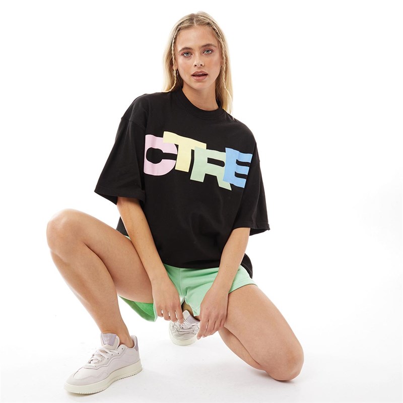 Couture Club Dame Ctre Logo Oversized T-shirts Sort