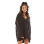Couture Club Womens Distressed Hem Long Sleeve Dress Black