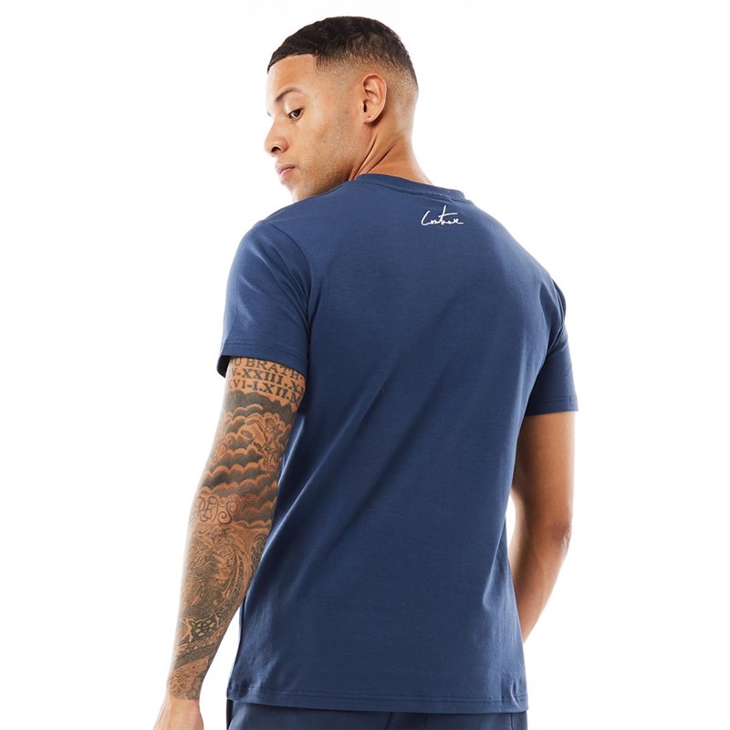 Couture Club Mens Essentials Signature Slim T-Shirt Navy