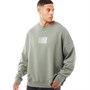 Couture Club Mens Wave Logo Crew Neck Sweatshirt Khaki