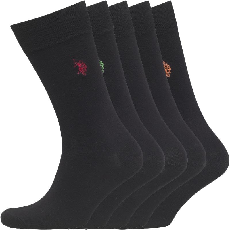 Buy U.S. POLO ASSN. Mens Five Pack Socks Black