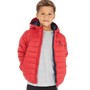 U.S. POLO ASSN. Boys Hooded Quilted Jacket Haute Red