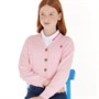 U.S. POLO ASSN. Girls Cable Knit Cardigan Romance Rose
