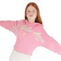 U.S. POLO ASSN. Girls Crop Loopback Batwing Hoodie Pink